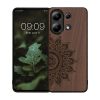 Husa Kwmobile pentru Xiaomi Redmi Note 13, Maro, Lemn, KWM000020MZ002C