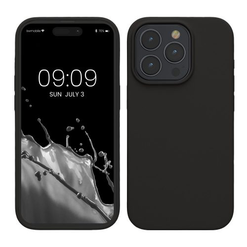 Husa Kwmobile pentru Apple iPhone 15 Pro, Negru, Silicon, KWM000020CC019C