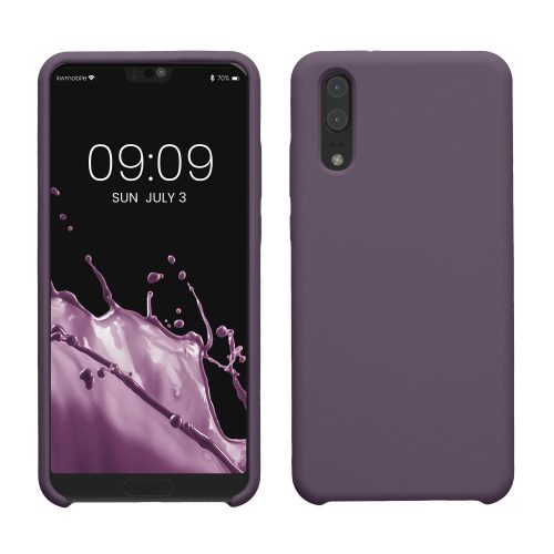 Husa Kwmobile pentru Huawei P20, Mov inchis, Silicon, KWM0000094I036C