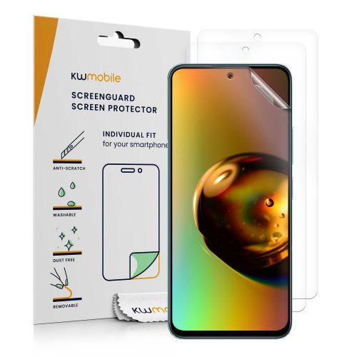 Set 3 Folii de protectie Kwmobile pentru Xiaomi Poco M6 Pro 5G, Transparent, Plastic, KWM000020NM001C