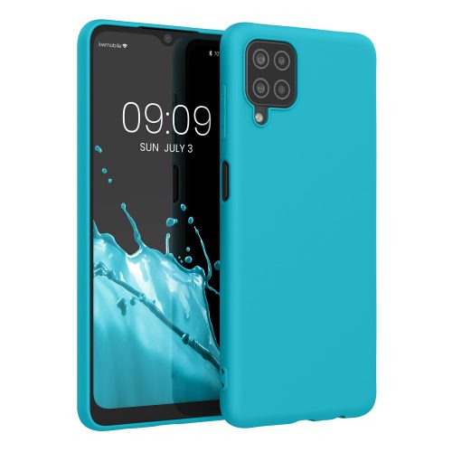 Husa Kwmobile pentru Samsung Galaxy A12, Albastru deschis, Silicon, KWM000012BL060C