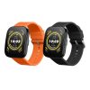 Set 2 Curele Kwmobile pentru Amazfit Bip 5/GTR 4, Negru/Portocaliu, Silicon, KWM000024YT005C