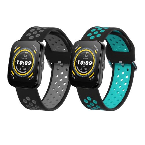 Set 2 Curele Kwmobile pentru Amazfit Bip 5/GTR 4, Multicolor, Silicon, KWM000024YU002C