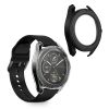 Set 2 Huse Kwmobile cu sticla securizata pentru Xiaomi Watch S3, Negru/Transparent, Plastic, KWM000025GV001C