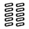 Set 10 Bucle suport pentru curea de 18 mm, Negru, Silicon, KWM000024YH002C