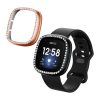 Set 2 Huse Kwmobile pentru Fitbit Versa 3/Sense, Negru/Auriu, Plastic, KWM000024ZI003C