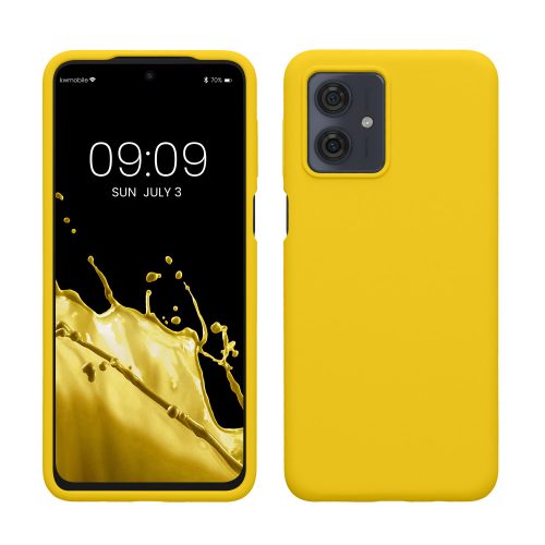 Husa Kwmobile pentru Motorola Moto G54, Galben, Silicon, KWM000022NF006C