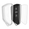 Husa Cheie Auto Kwmobile pentru VW 3 Butoane, Transparent, Silicon, KWM000025JH001C