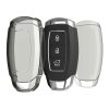 Husa Cheie Auto Kwmobile pentru Hyundai 3 Butoane - Keyless Go, Transparent/Negru, Silicon, KWM000025JI001C