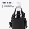 Set 2 Huse Cooler Jacket pentru sticle de 500 ml, Kwmobile, Negru, Neopren, 55885.02