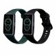 Curea kwmobile pentru Huawei Band 6, Silicon, Verde/Negru, 59296.01