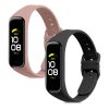 Set 2 Curele pentru Samsung Galaxy Fit 2, Kwmobile, Negru/Roz, Silicon, 53962.10