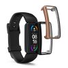 Set 2 Huse Kwmobile pentru Fitbit Inspire 3/Inspire 2/Ace 3, Silicon, Negru/Auriu, 53870.02