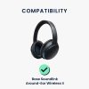 Set 2 Perne de urechi pentru casti Bose Soundlink Around-Ear Wireless II, Kwmobile, Negru, Piele ecologica, 59418.01