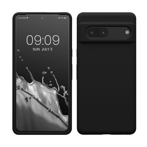 Husa kwmobile pentru Google Pixel 7, Silicon, Negru, 59451.01