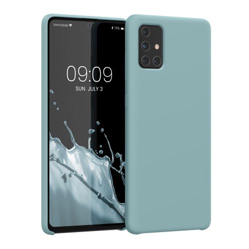 Husa kwmobile pentru Samsung Galaxy A71, Silicon, Verde, 51209.207