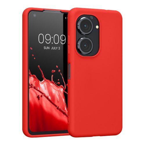 Husa Kwmobile pentru Asus Zenfone 9, Silicon, Rosu, 59449.09