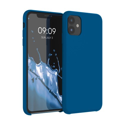 Husa Kwmobile pentru Apple iPhone 11, Silicon, Albastru, 49724.228