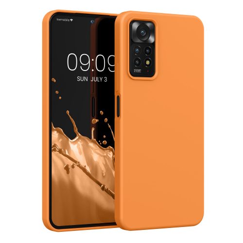 Husa Kwmobile pentru Xiaomi Redmi Note 11 Pro/Redmi Note 11 Pro 5G, Silicon, Portocaliu, 57373.150