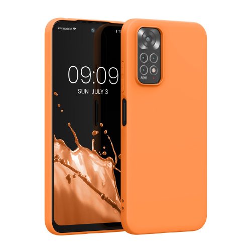 Husa Kwmobile pentru Xiaomi Redmi Note 11/Redmi Note 11s, Silicon, Portocaliu, 57368.150