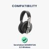 Set 2 Perne de urechi pentru casti Sennheiser Momentum 3.0 Wireless, Kwmobile, Negru, Piele ecologica, 59510.01