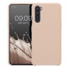 Husa Kwmobile pentru OnePlus Nord, Silicon, Crem, 51871.225