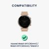 Set 2 curele pentru Huawei Watch GT 3 (42mm)/Watch GT 2 (42mm)/Watch 2, Kwmobile, Negru/Verde, Nylon, 59533.01