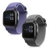 Set 2 curele pentru Garmin Venu Sq/Venu Sq Music, Kwmobile, Mov/Gri, Nylon, 59528.02