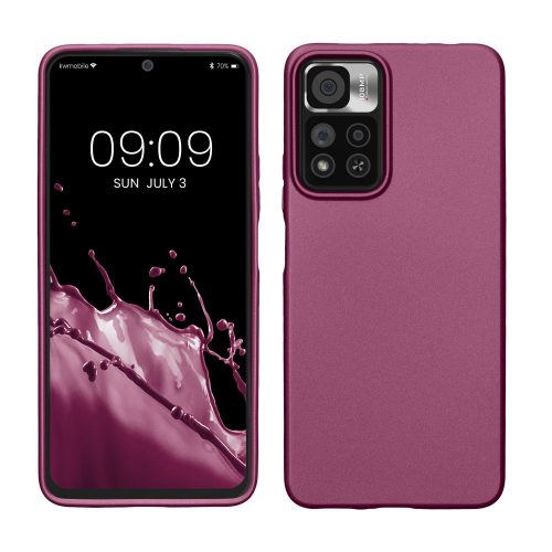 Husa kwmobile pentru Xiaomi Note 11 Pro Plus 5G, Silicon, Mov, 59142.230