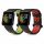 Set 2 curele kwmobile pentru Xiaomi Mi Watch Lite/Redmi Watch, Silicon, Negru/Multicolor, 54831.08