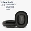 Set 2 Earpads kwmobile pentru Apple Airpods Max, Piele ecologica, Negru, 55895.01