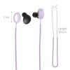 Set 2 Snur kwmobile pentru Samsung Galaxy Buds 2, Silicon, Alb/Mov, 56697.02