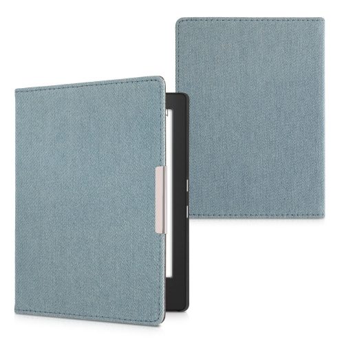 Husa kwmobile pentru Kobo Aura H2O Edition 1, Albastru, Textil, 59716.23