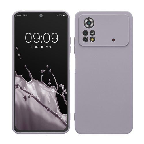 Husa kwmobile pentru Xiaomi Poco X4 Pro 5G, Silicon, Mov, 59759.108