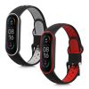 Set 2 curele kwmobile pentru Xiaomi Mi Smart Band 6/Mi Band 6/Band 5, Silicon, Gri/Rosu, 59792.01