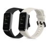 Set 2 curele kwmobile pentru Huawei Band 4, Silicon, Negru/Alb, 59802.02