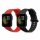 Set 2 curele kwmobile pentru Xiaomi Mi Watch Lite/Redmi Watch, Silicon, Negru/Rosu, 54778.15