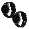 Set 2 curele kwmobile pentru Blackview X1 Smartwatch, Silicon, Negru, 58170.04