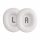 Set 2 Earpads kwmobile pentru JBL Tune 700BT /Tune 750BT/Tune 750BTNC, Piele ecologica, Alb, 59040.02