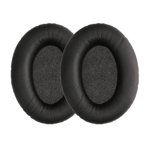 Set 2 Earpads kwmobile pentru Sennheiser HD660S /HD565/HD580, Piele ecologica, Negru, 59847.01