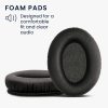 Set 2 Earpads kwmobile pentru Sennheiser HD660S /HD565/HD580, Piele ecologica, Negru, 59847.01