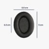 Set 2 Earpads kwmobile pentru Sennheiser HD660S /HD565/HD580, Piele ecologica, Negru, 59847.01