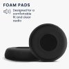 Set 2 Earpads kwmobile pentru Jabra Evolve 75, Piele ecologica, Negru, 59878.01