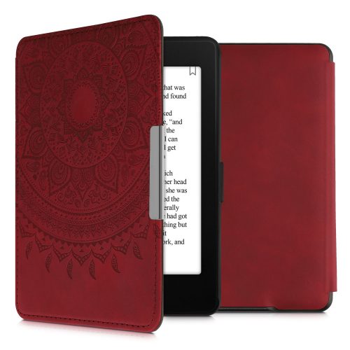 Husa kwmobile pentru Amazon Kindle Paperwhite 7, Piele ecologica, Rosu, 49747.22