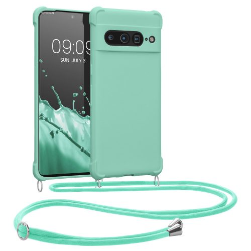 Bumper kwmobile pentru Google Pixel 7 Pro, Silicon, Verde, 59967.71