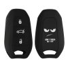 Husa Cheie Auto kwmobile pentru Opel 3 Butoane - Keyless Go, Silicon, Negru/Alb, 56976.02