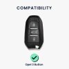 Husa Cheie Auto kwmobile pentru Opel 3 Butoane - Keyless Go, Silicon, Negru/Alb, 56976.02