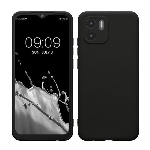 Husa kwmobile pentru Xiaomi Redmi A1, Silicon, Negru, 60137.47