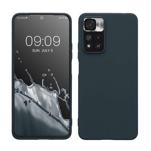 Husa kwmobile pentru Xiaomi Note 11 Pro Plus 5G, Silicon, Albastru, 58095.202