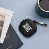 Husa kwmobile pentru Samsung Galaxy Buds 2 Pro/Galaxy Buds 2/Galaxy Buds Live, Silicon, Negru/Alb, 58155.02